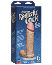 Load image into Gallery viewer, 6&quot; Realistic Cock w/Balls - White