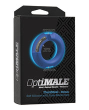 Load image into Gallery viewer, OptiMale FlexiSteel Cock Ring - 35mm Blue