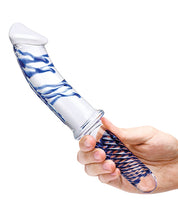 Load image into Gallery viewer, Glas 11&quot; Realistic Double Ended Glass Dildo w/Handle - Blue