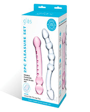 Load image into Gallery viewer, Glas 2 Pc Double Pleasure Glass Dildo Set