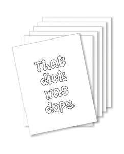 Dope Dick Naughty Greeting Card - Pack Of 6