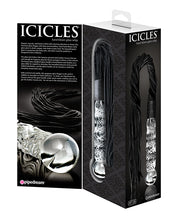 Load image into Gallery viewer, Icicles No. 38 Hand Blown Glass Handled Whip - Clear