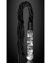 Load image into Gallery viewer, Icicles No. 38 Hand Blown Glass Handled Whip - Clear