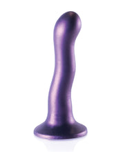 Load image into Gallery viewer, Shots Ouch 7&quot; Curvy G-Spot Dildo - Metallic Purple