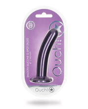 Load image into Gallery viewer, Shots Ouch 6&quot; Smooth G-Spot Dildo - Metallic Purple